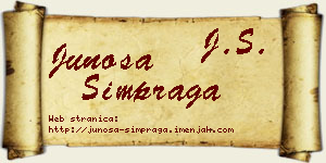 Junoša Šimpraga vizit kartica